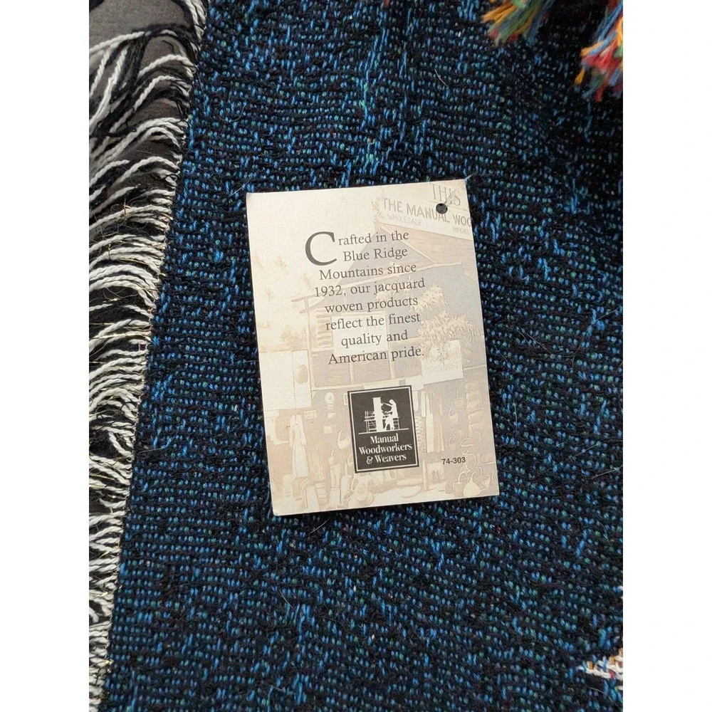 Linda Green Three Angels Tapestry Throw NWT Christmas Holiday Blanket 51